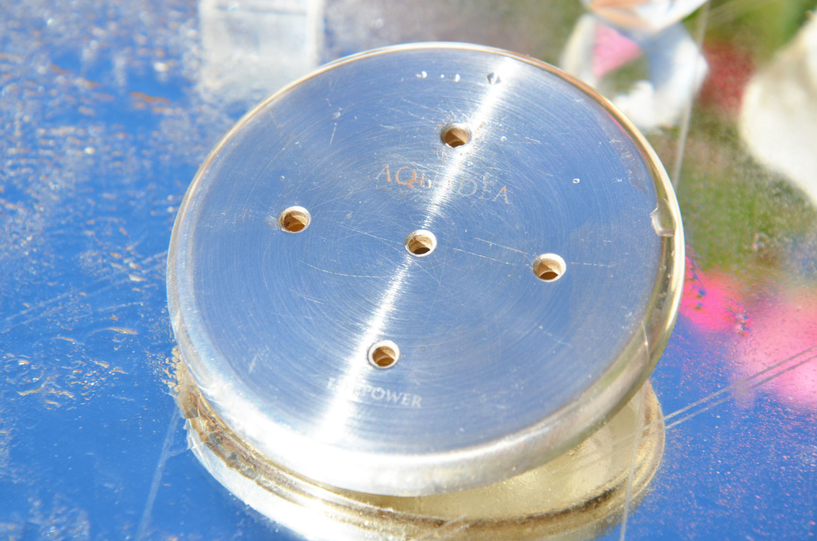 Kristallwirbel® Duschkopf Bronze Silber Rosenquarz - Herzkraft