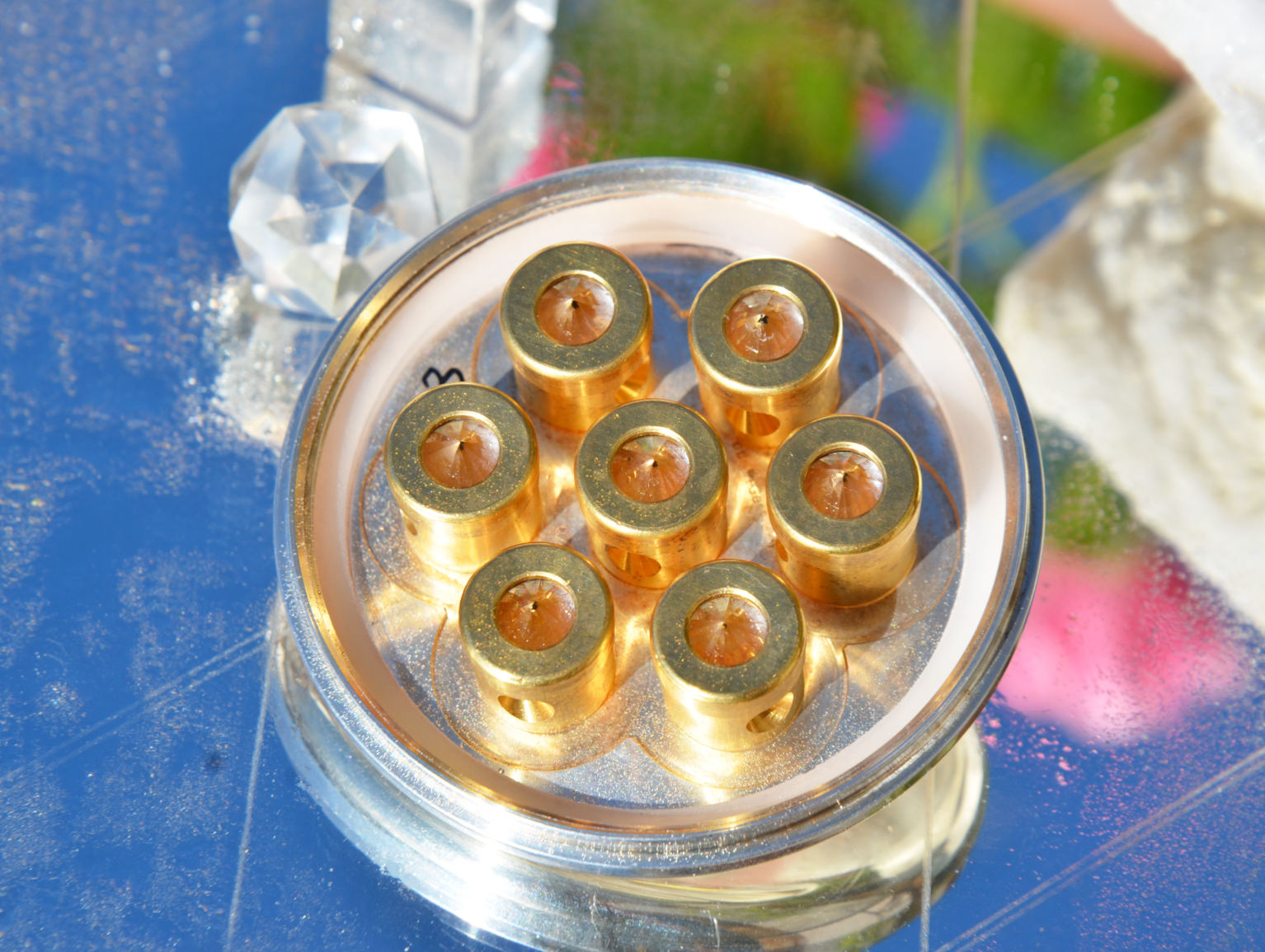 Kristallwirbel® Duschkopf Bronze Silber-Gold Harmonie