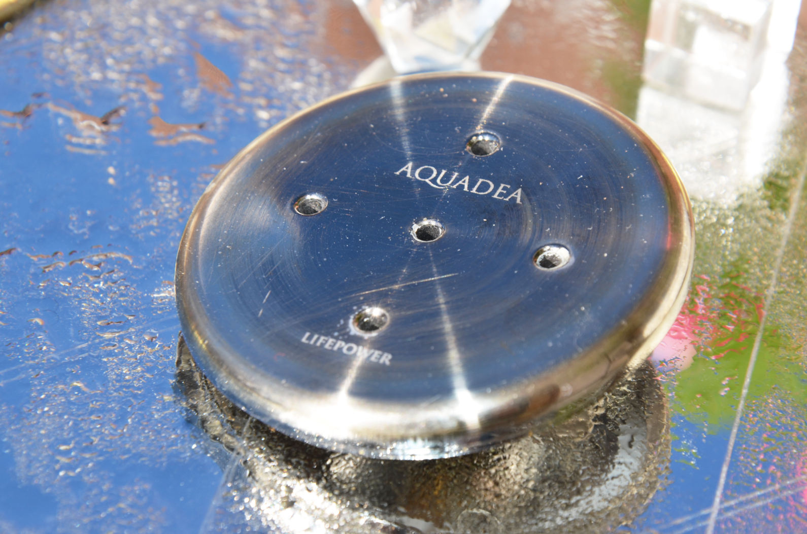 Kristallwirbel® Duschkopf "Rizing Moon" Bronze Ruthenium