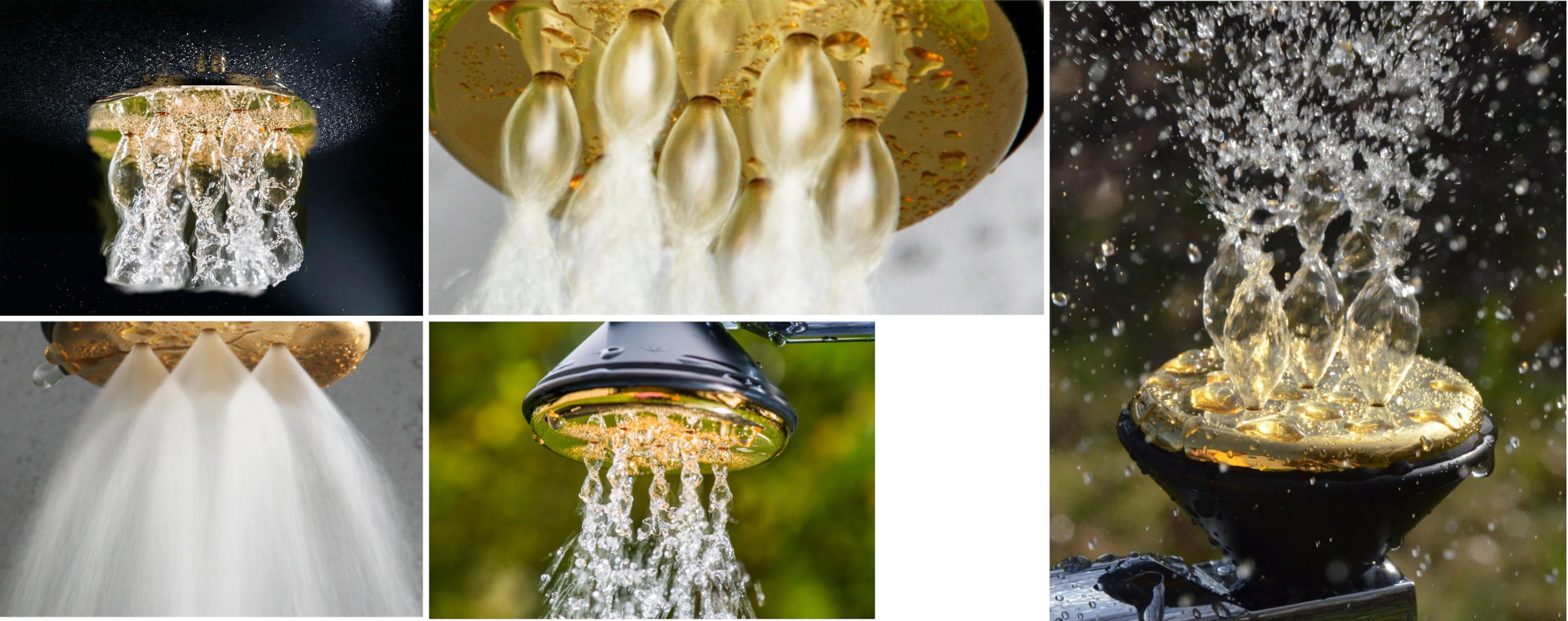 Kristallwirbel® Dusche "Prana Solaris 5" Titan-Gold | Erneuerung, Kraft & Befreiung