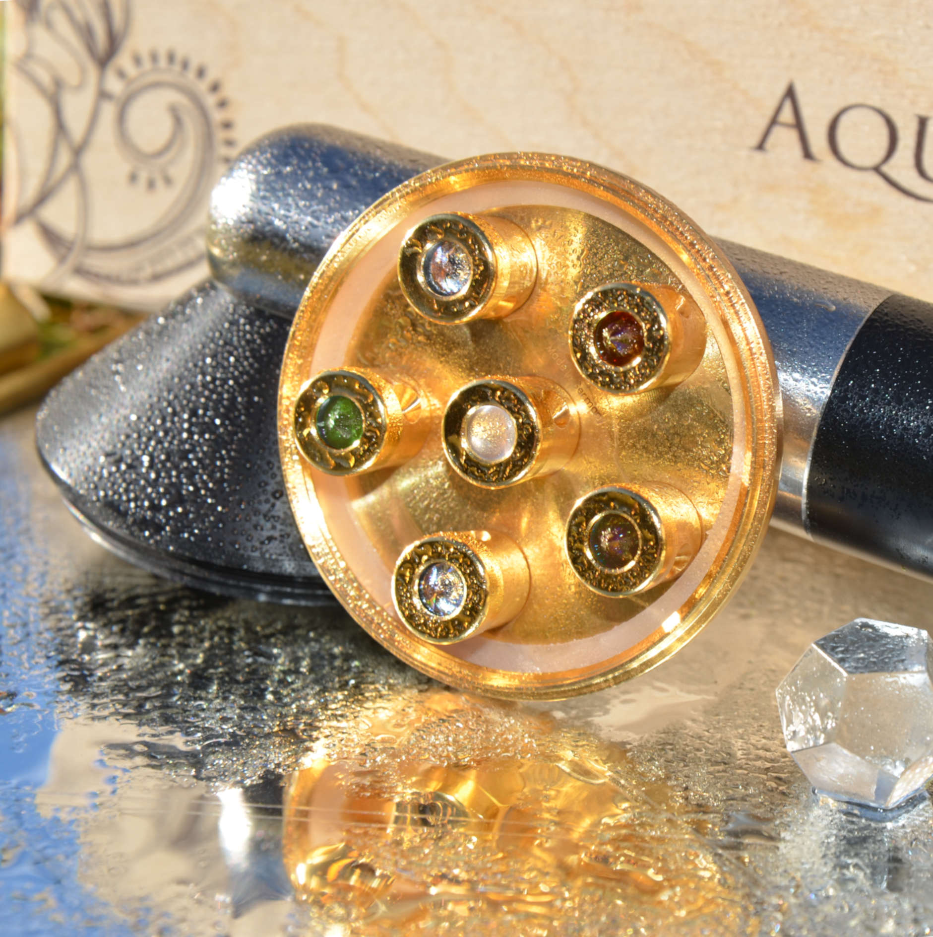 Kristallwirbel® Dusche "High-Gold Quantum" Titan-Gold |