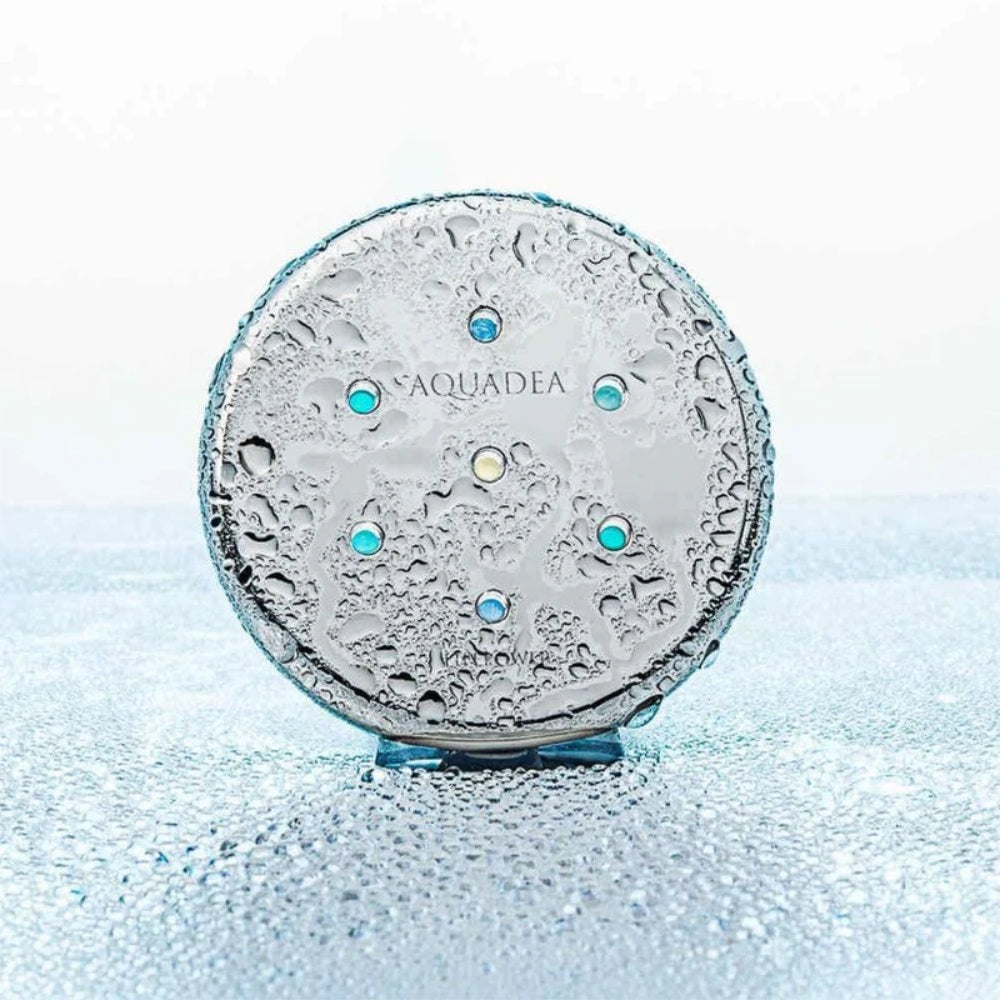 Kristallwirbel Duschkopf „Larimar Blue Ocean 7“ - Titan-Platin