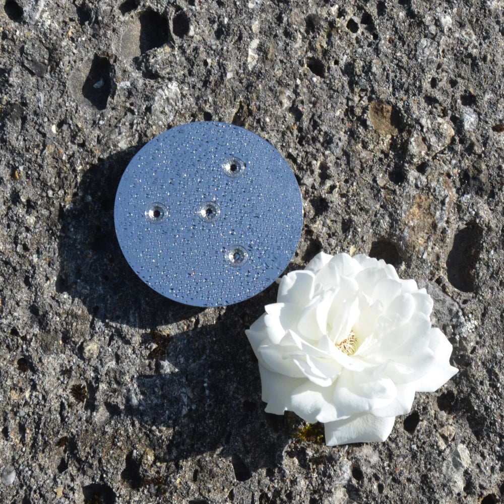 Kristallwirbel Duschkopf „Libell 4“ - Edelstahl-Titan - Reisedusche