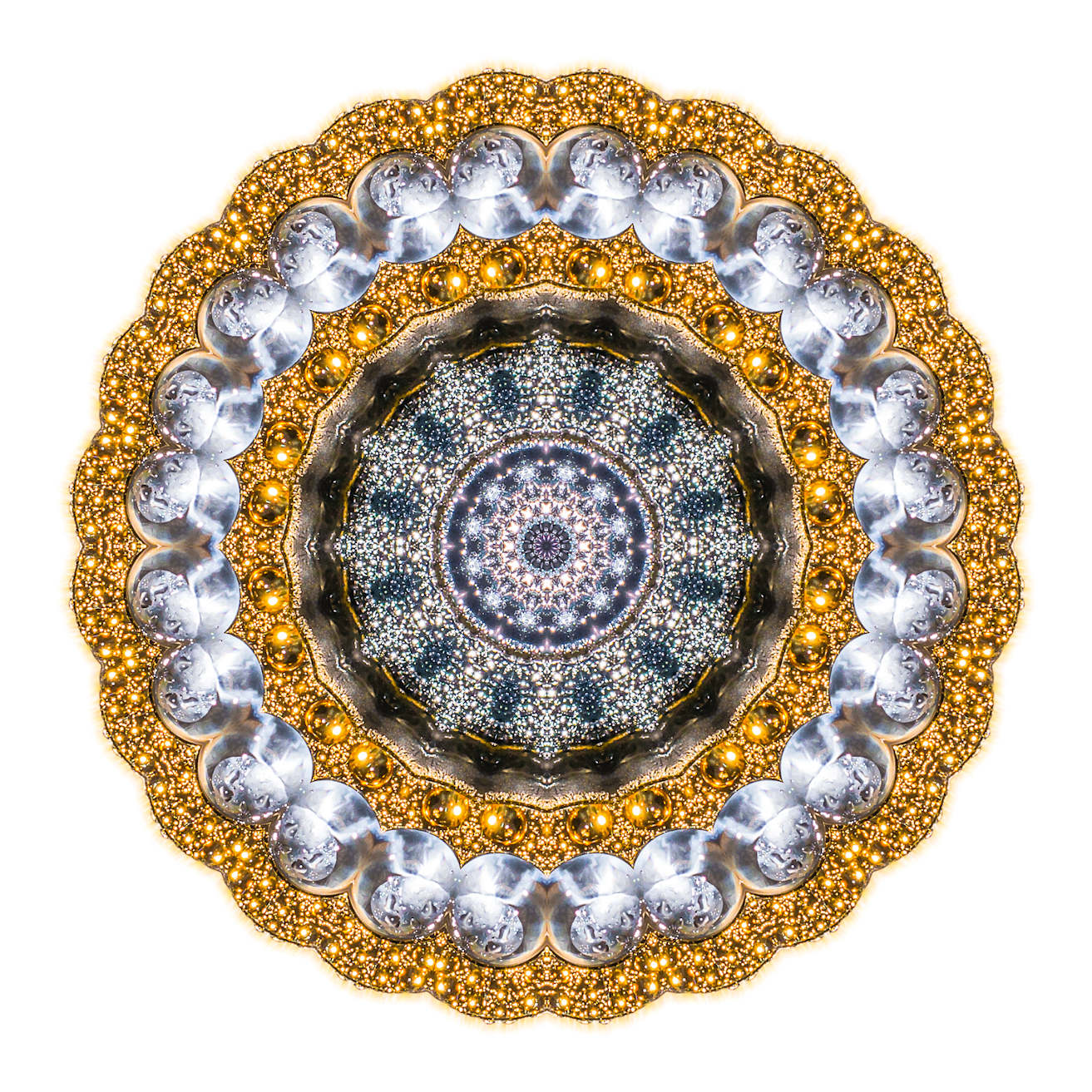 Kristallwirbel Duschkopf „Light of Lithium“ - Bronze-Platin