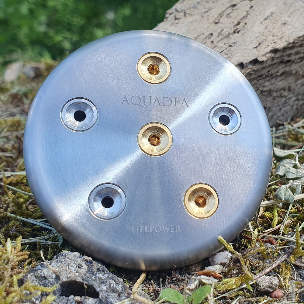 Kristallwirbel Duschkopf „Pfingstrose 6“ - Titan