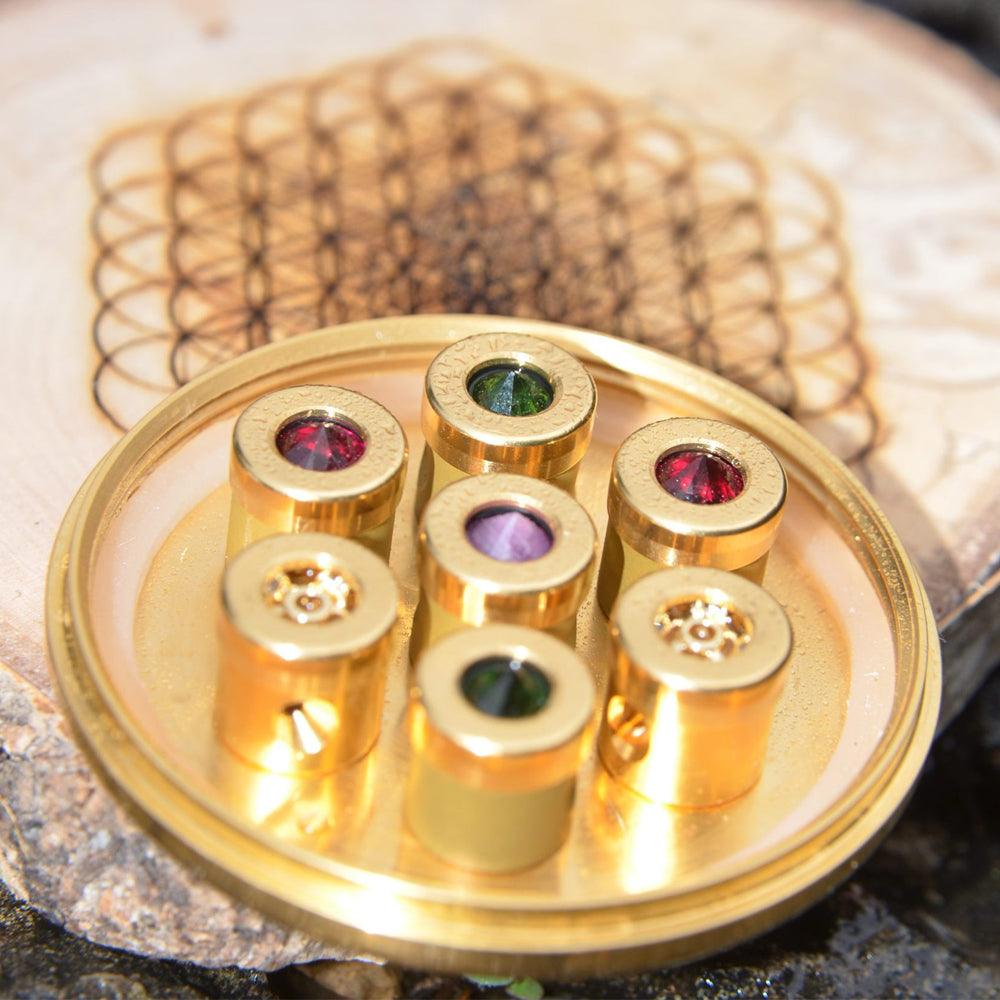 Kristallwirbel Duschkopf „Pure Love Gold 7“ - Gold-Titan-Diamant