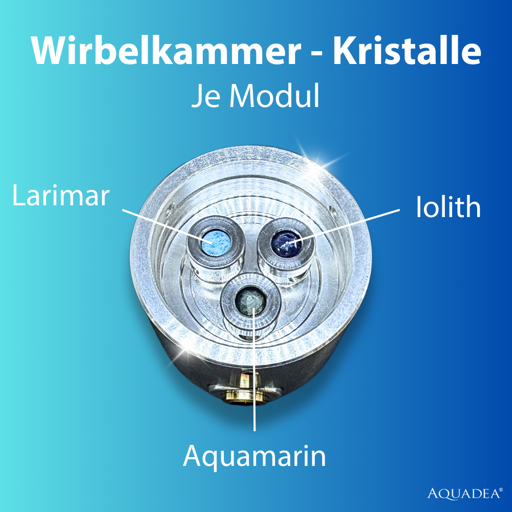 (NEW) Water swirler Inline Opulence 3 Blue Light (Aquamarine/Larima/Iolite)