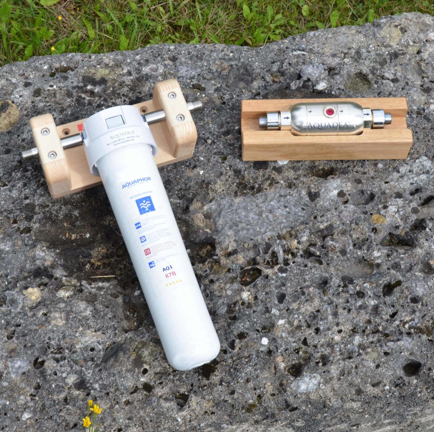 Bestes Trinkwasser. Rein & Lebendig. Untertisch Filter mit Inline Kristallwirbel-Einheit