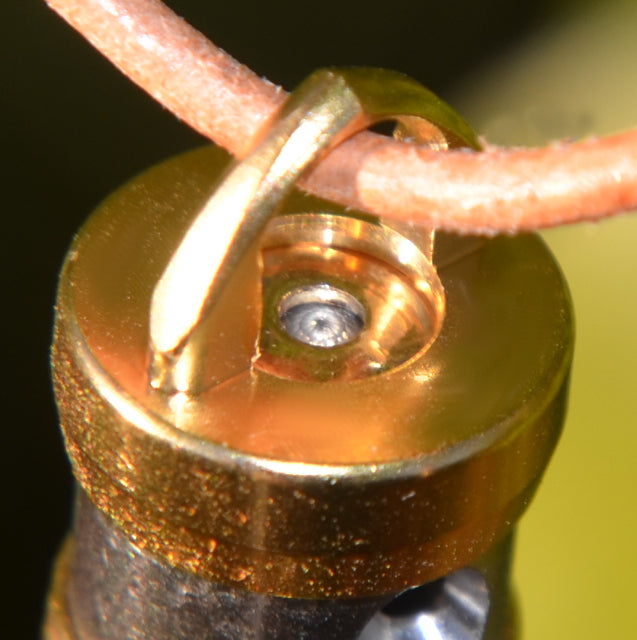 Herzkohärenz Kristallwirbel Schmuckanhänger „Stardust 1“ | Platin-Germanium-Diamant-Rubin-Iolith-Lithium-Gold