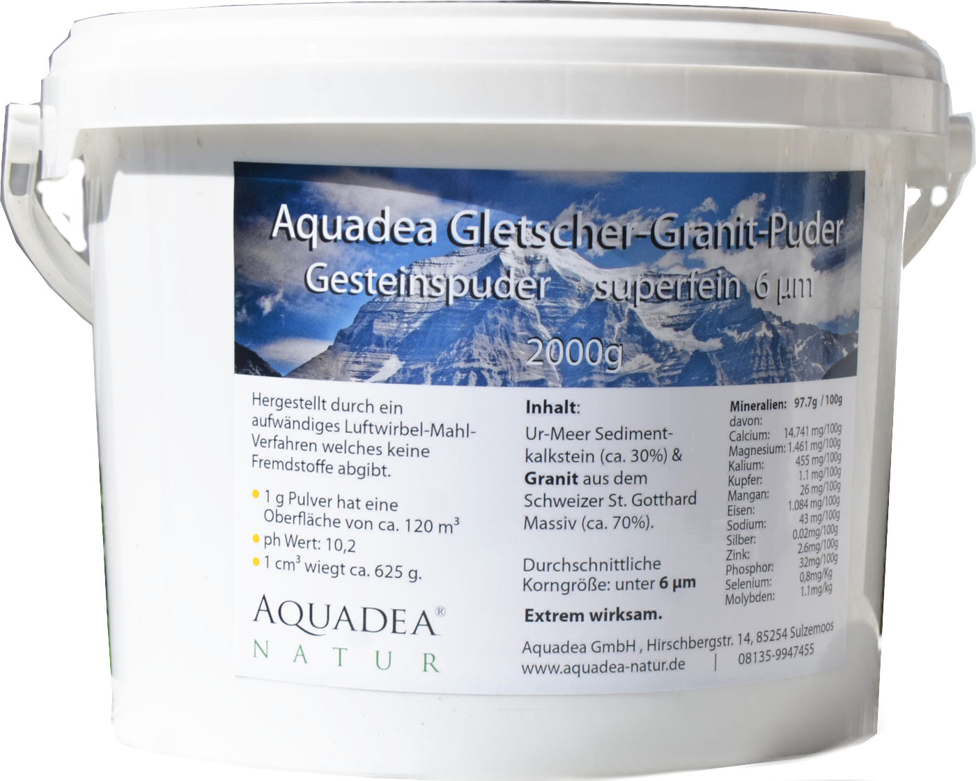 Gesteins-Mehl-Puder mit Calcium/Mg – GP6 – extrem fein mikronisiert 6 μm