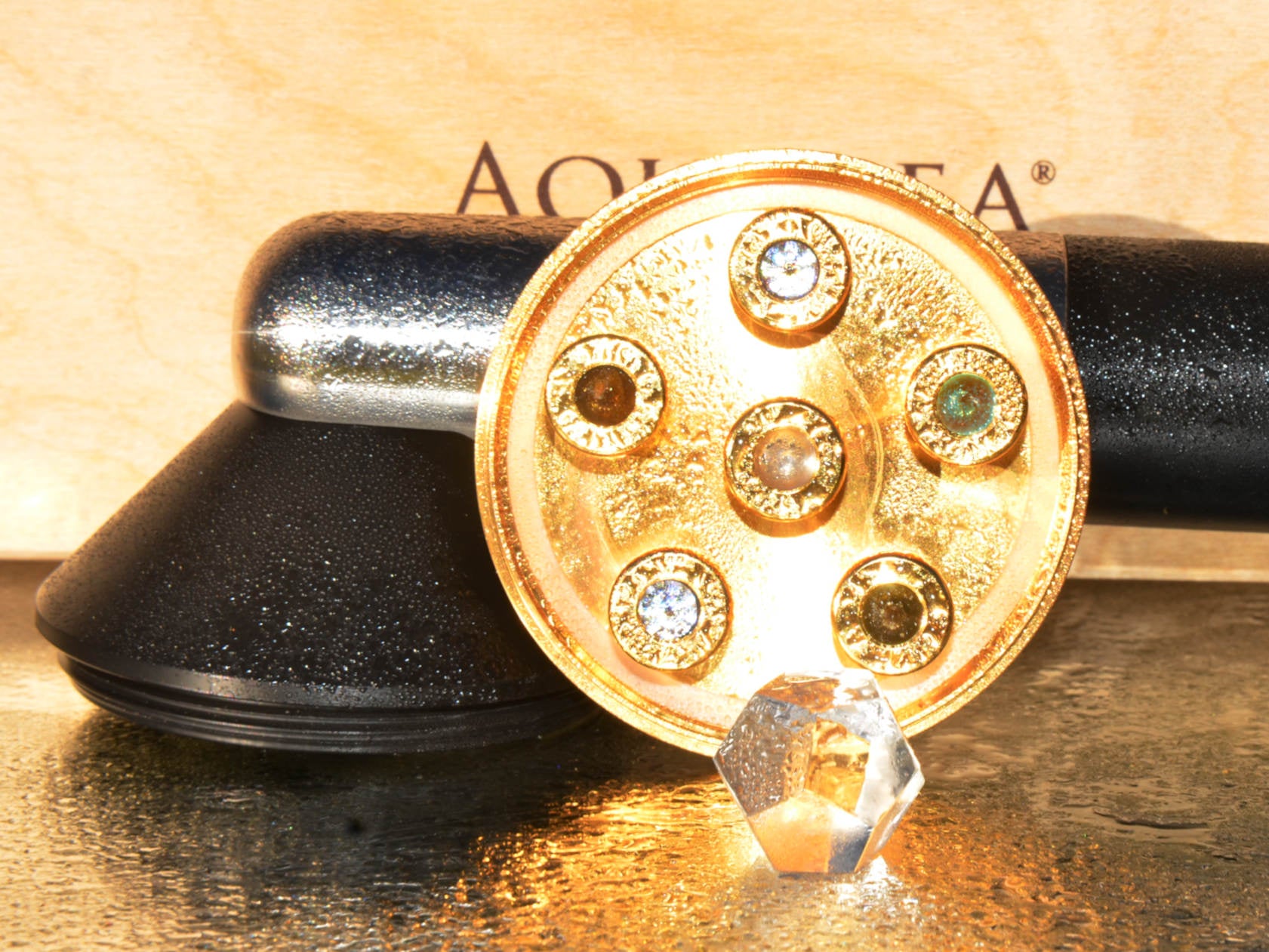 Kristallwirbel® Dusche "High-Gold Quantum" Titan-Gold |