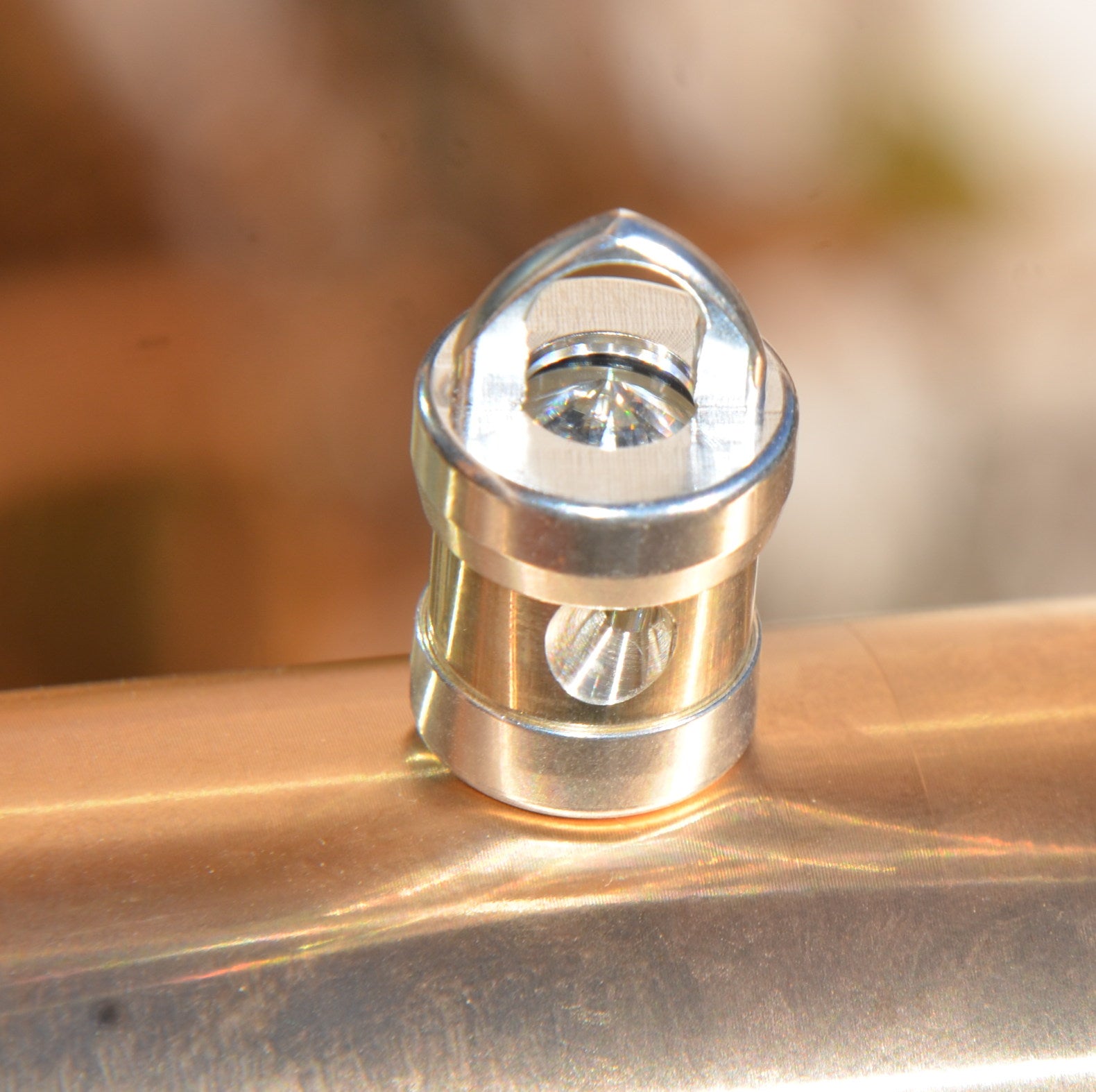 Herzkohärenz Kristallwirbel® Schmuckanhänger „Nova Artemis" Silber | HighFlow Kristall, Mondstein