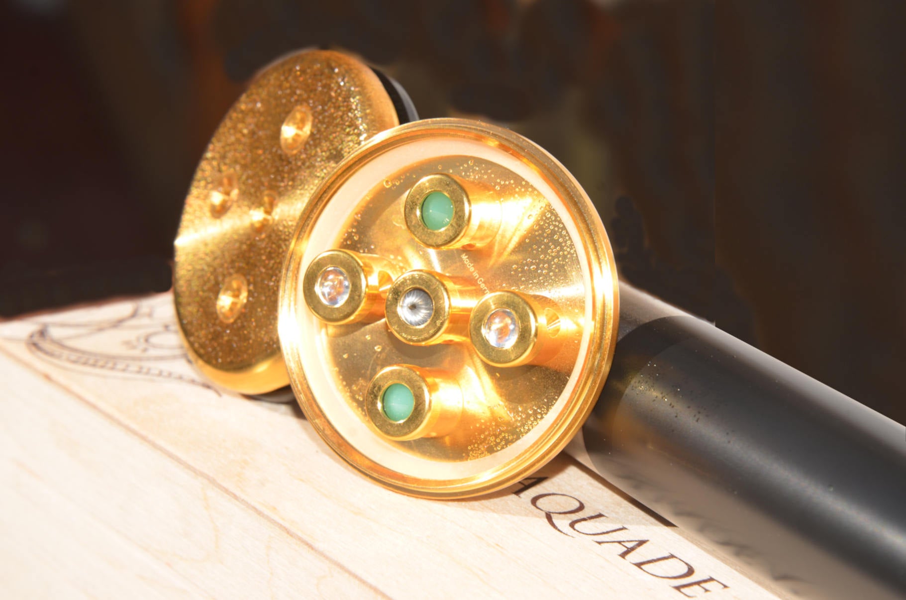 Kristallwirbel® Dusche "Prana Solaris 5" Titan-Gold | Erneuerung, Kraft & Befreiung