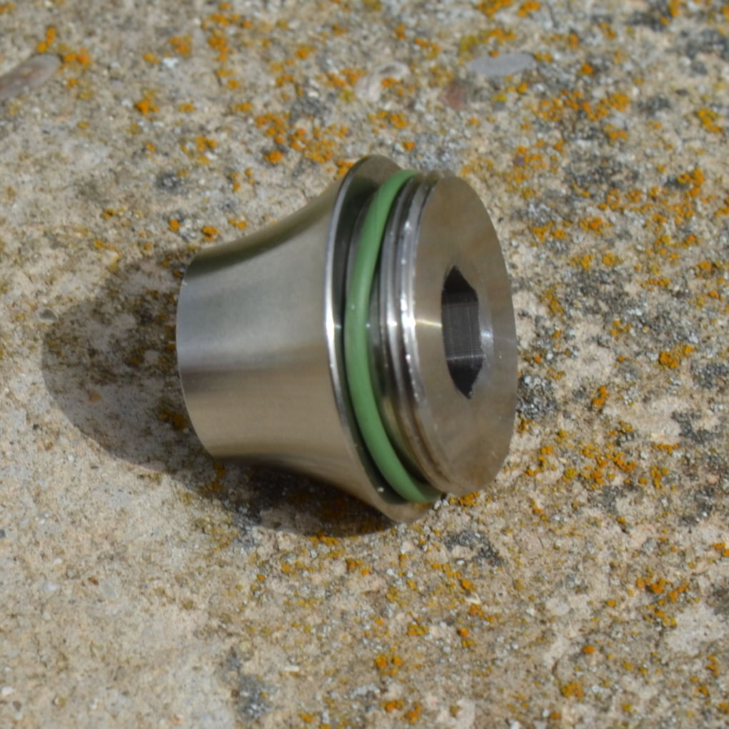 Adapter M12 Innengewinde (IG) x M22 Aussengewinde, Edelstahl | passend für Truu Osmose Anlagen Ausläße