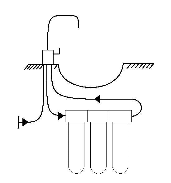 1-way faucet "Q1" stainless steel | Leakage protection for osmosis and filter.