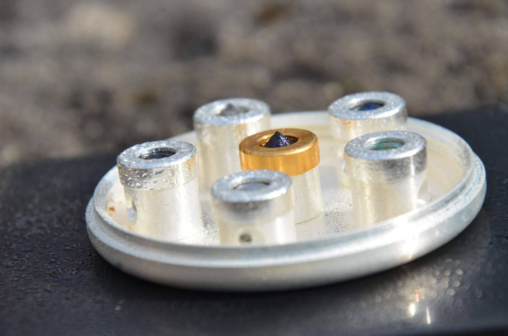 Kristallwirbel® Dusche "Flow" Titan-Silber| Sinnsuche & Erfüllung