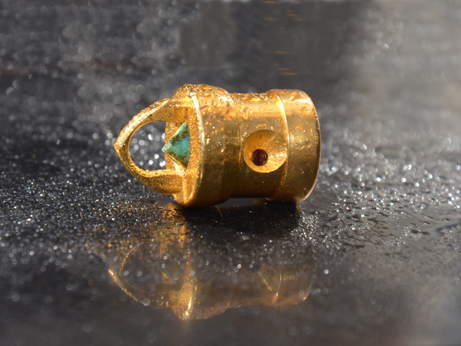 Cohérence One Smaragd - Gold | Herzkohärenz Anhänger - Gold, Smaragd, Tantal, Highflow, Rubin