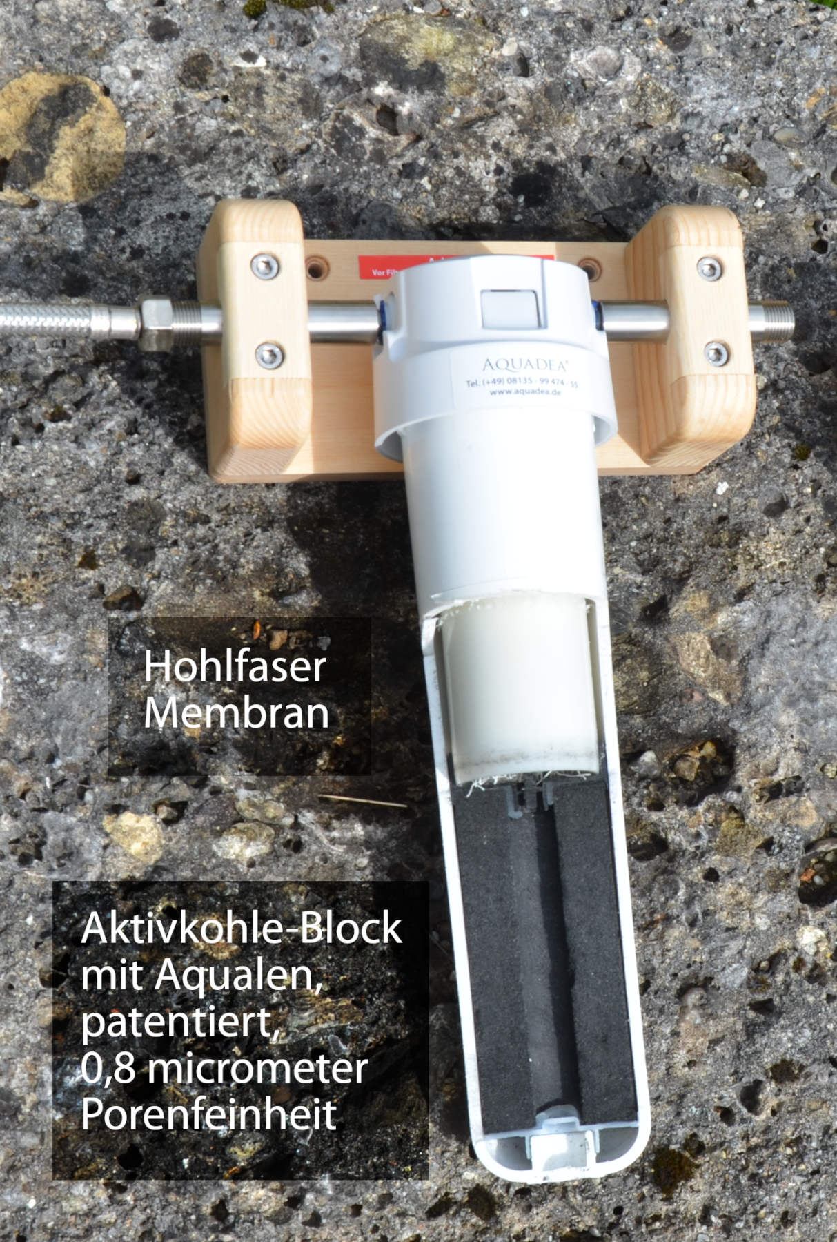 Bestes Trinkwasser. Rein & Lebendig. Untertisch Filter mit Inline Kristallwirbel-Einheit