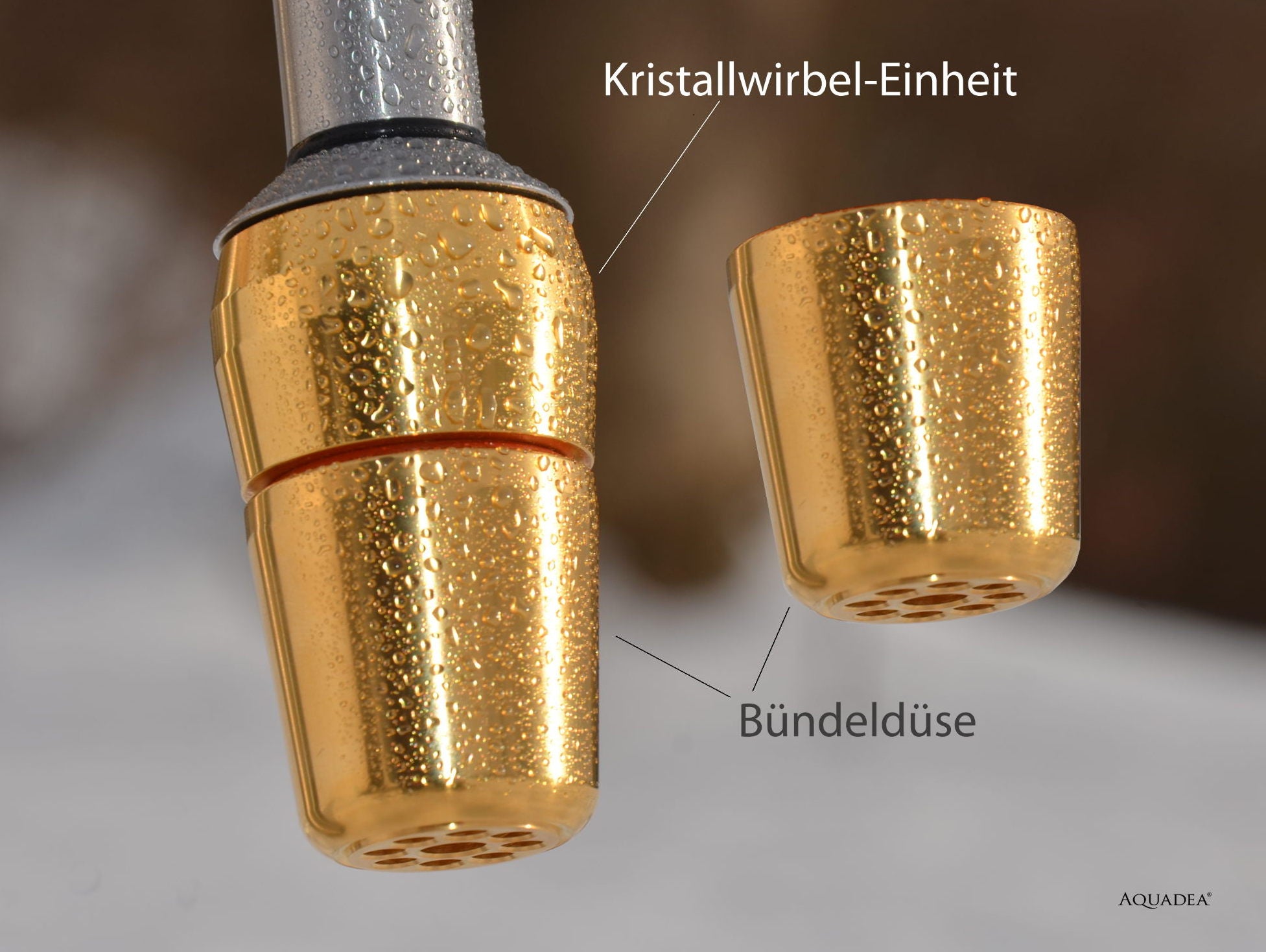 Bündeldüse für Wasserverwirbler LifeSource | Titan-Gold | Zubehör - AQUADEA GmbH