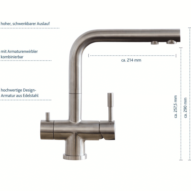 3-Wege-Wasserhahn "Florenz" - AQUADEA GmbH
