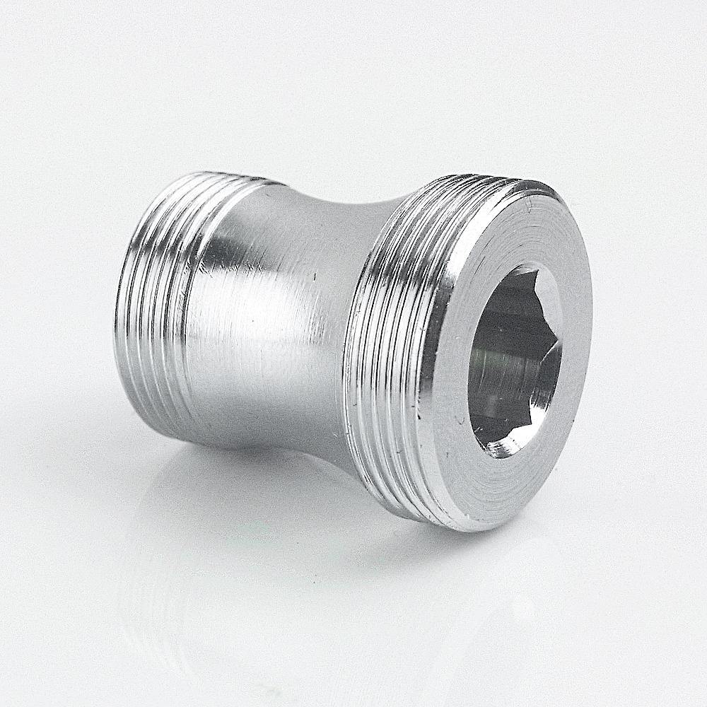 Adapter M18,5x1 AG x M22x1 AG, Chrom, lang (ca. 25 mm) - AQUADEA GmbH