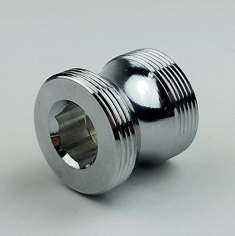 Adapter M21 AG x M22 AG lang, verchromtes Messing - AQUADEA GmbH