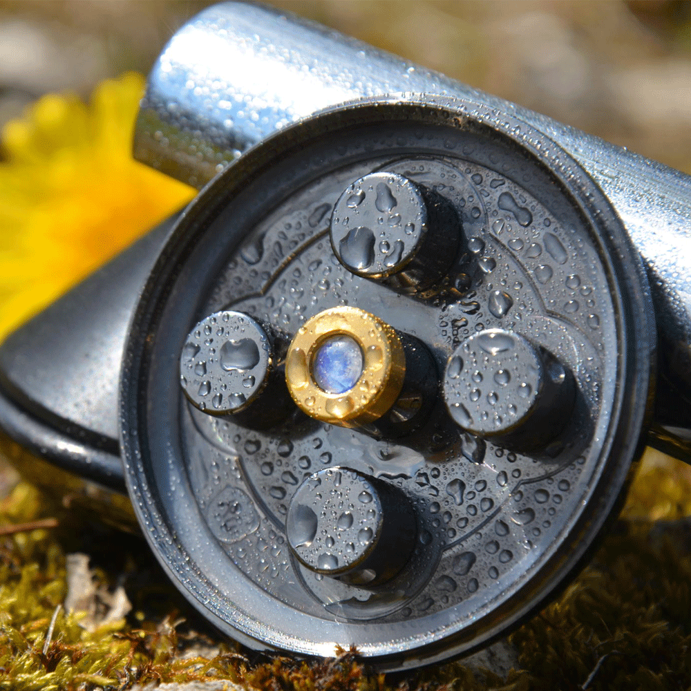 Kristallwirbel® Dusche „Rizing Moon“ Bronze-Ruthenium | Herzöffnung & Aktivierung