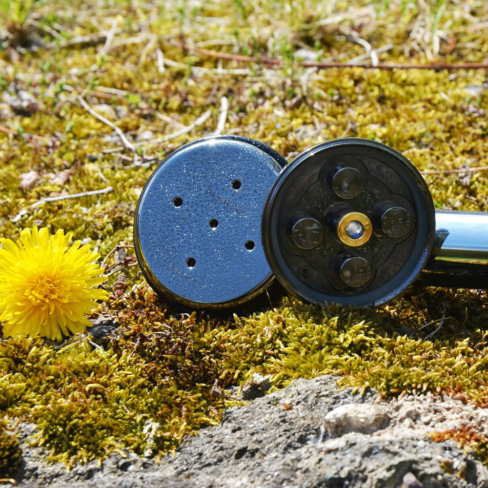 Kristallwirbel® Dusche „Rizing Moon“ Bronze-Ruthenium | Herzöffnung & Aktivierung