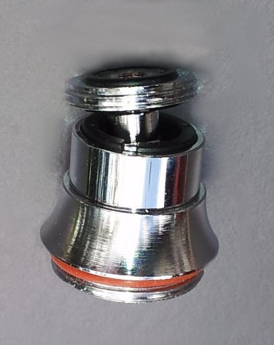 Adapter M18 AG x M22 AG, Kugelgelenk, verchromt - AQUADEA GmbH