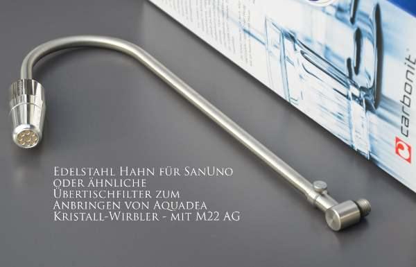 SanUno Wirbler-Auslaufhahn "Wirbler-Freund" | Edelstahl - AQUADEA GmbH