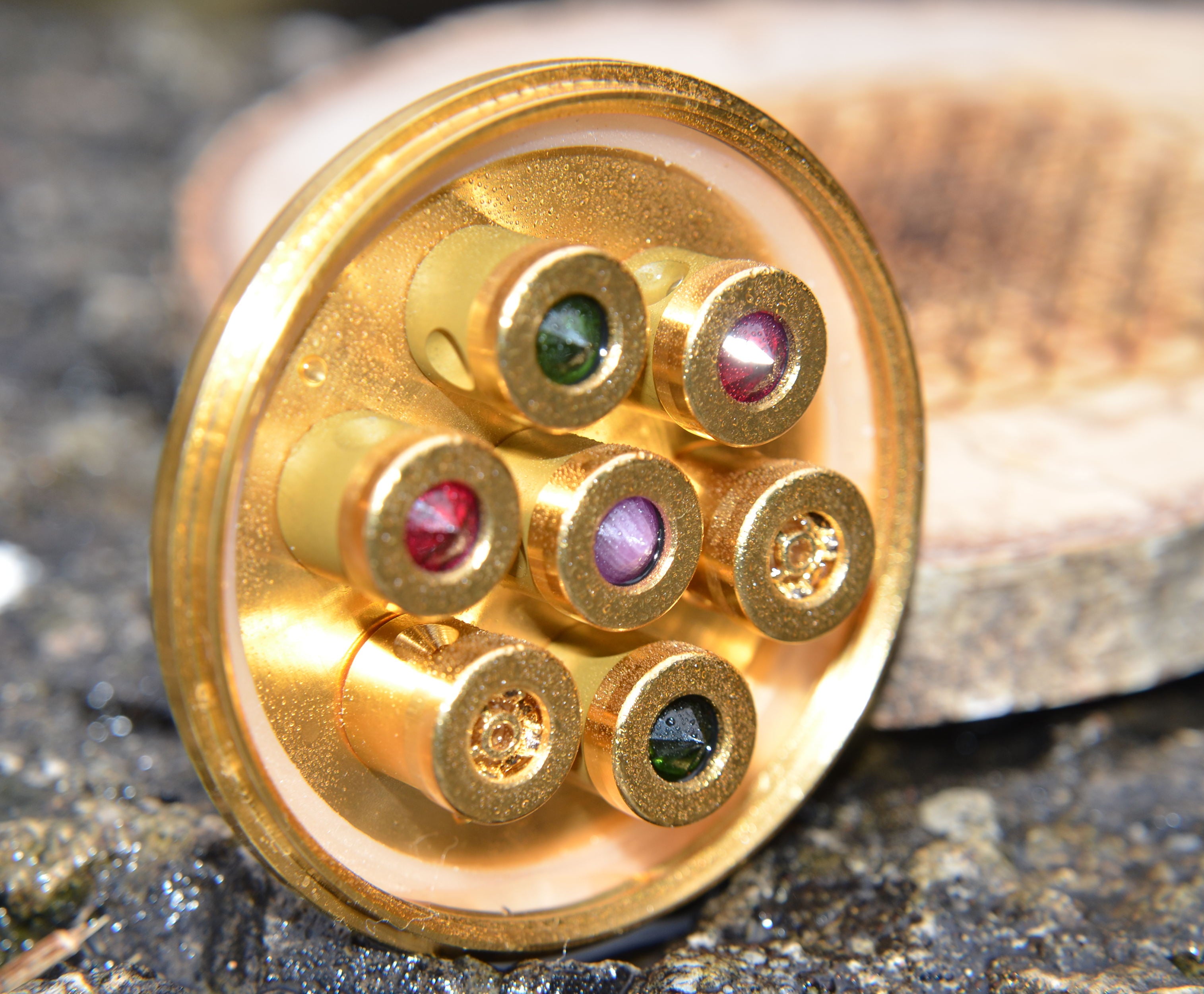 Kristallwirbel Duschkopf „Pure Love Gold 7“ - Gold-Titan-Diamant