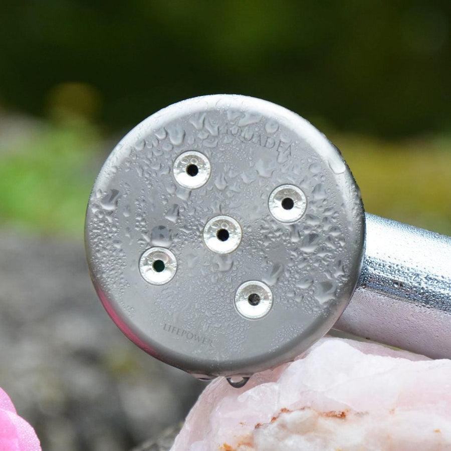 Kristallwirbel® Dusche „Kleine Rose 5“ Titan | Herzenswärme & Kreativität