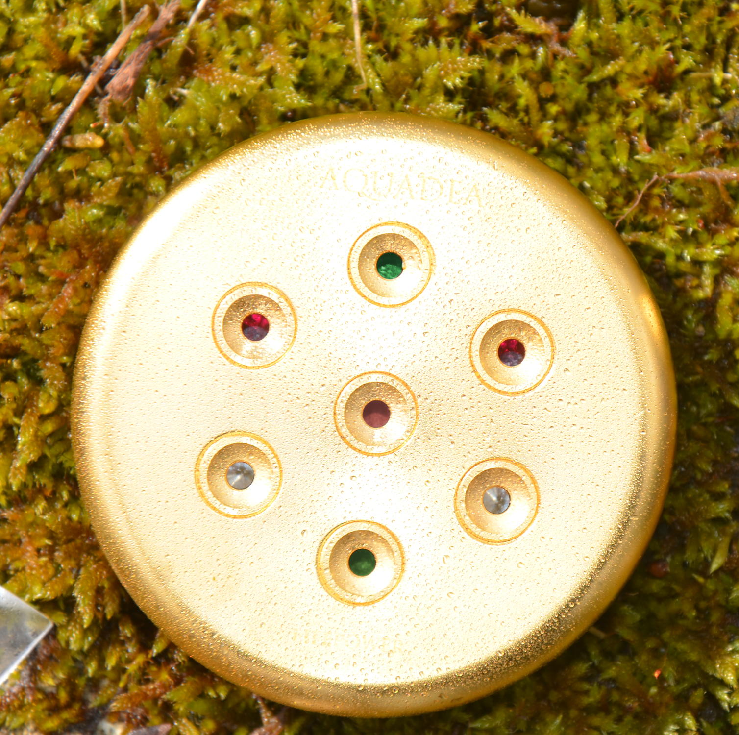 Kristallwirbel Duschkopf „Pure Love Gold - light Quarz“ - Gold-Titan
