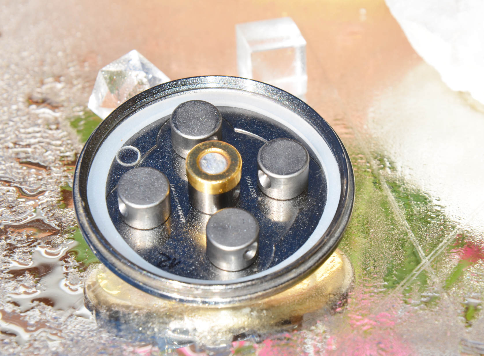 Kristallwirbel® Duschkopf "Rizing Moon" Bronze Ruthenium