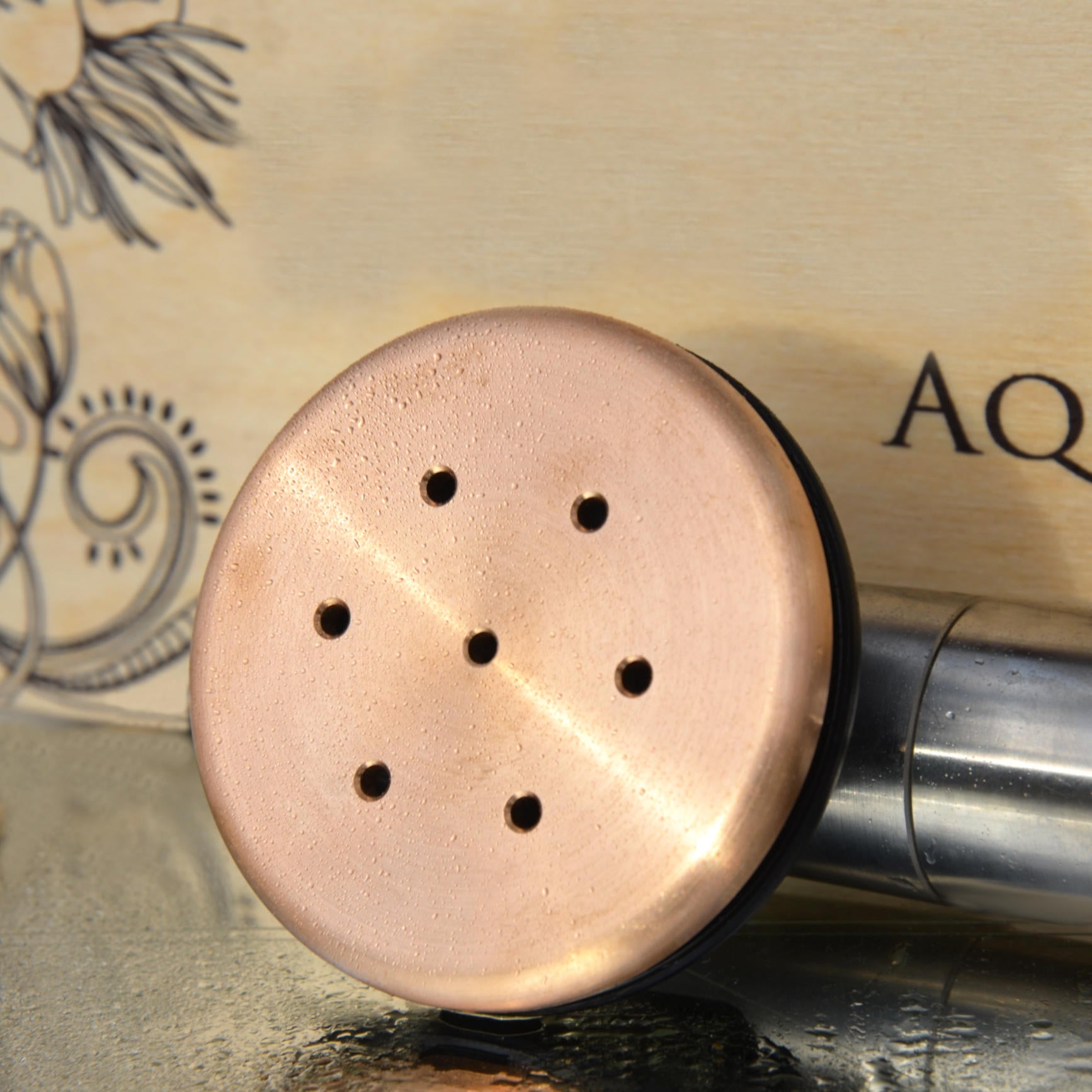 Kristallwirbel® Dusche „Tharan Beria 7“ Bronze | Schutz & Kraft