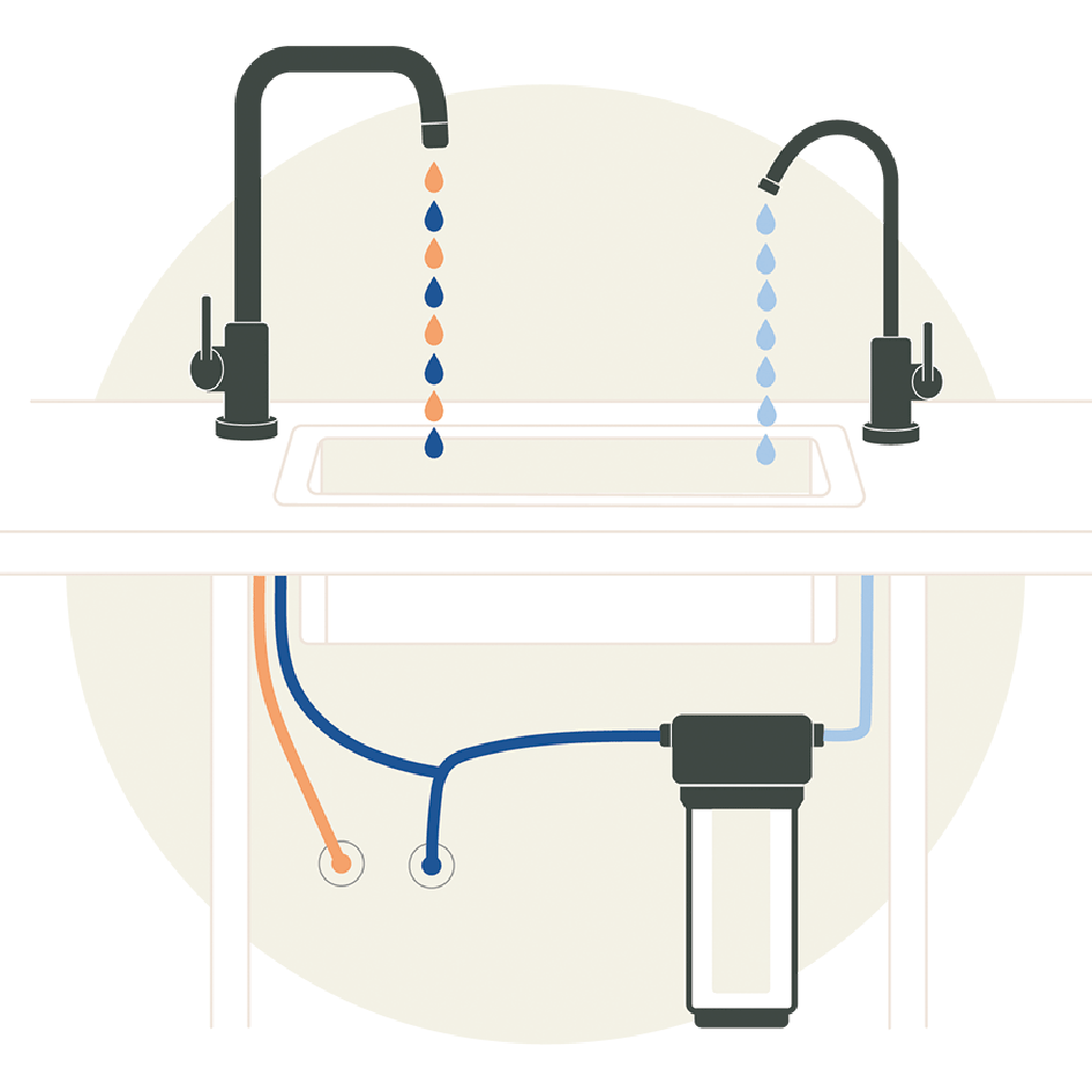 1-way faucet "Novara" with M22 external thread for vortex units