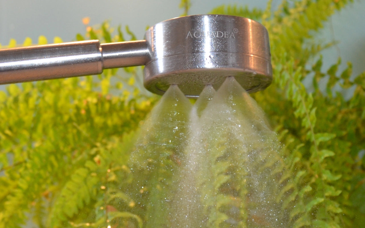 Kristallwirbel® Duschkopf Titan-Edelstahl-Rosenquarz 4