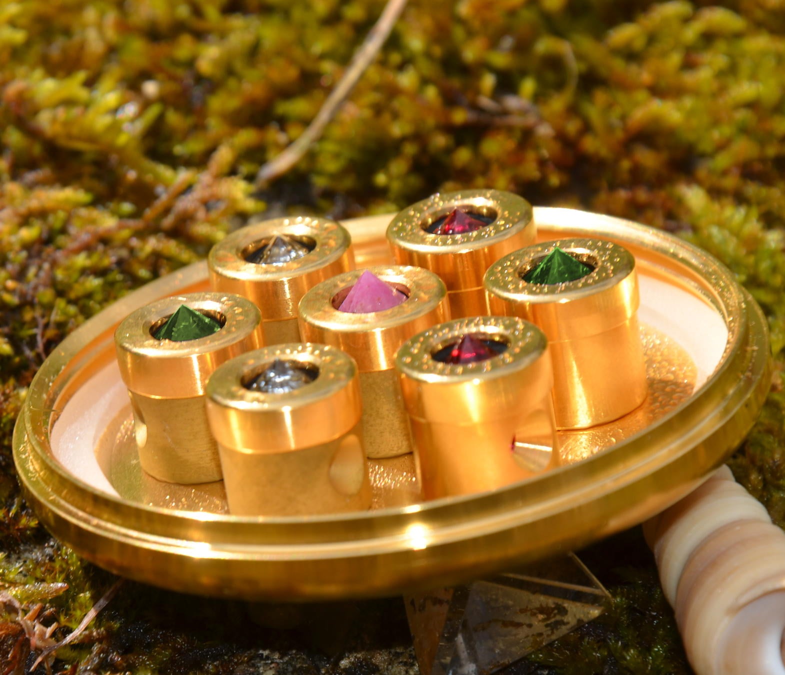 "Pure Love Gold" Kristallwirbel®-Kammer LifePower 7 Diamant | Gold-Titan