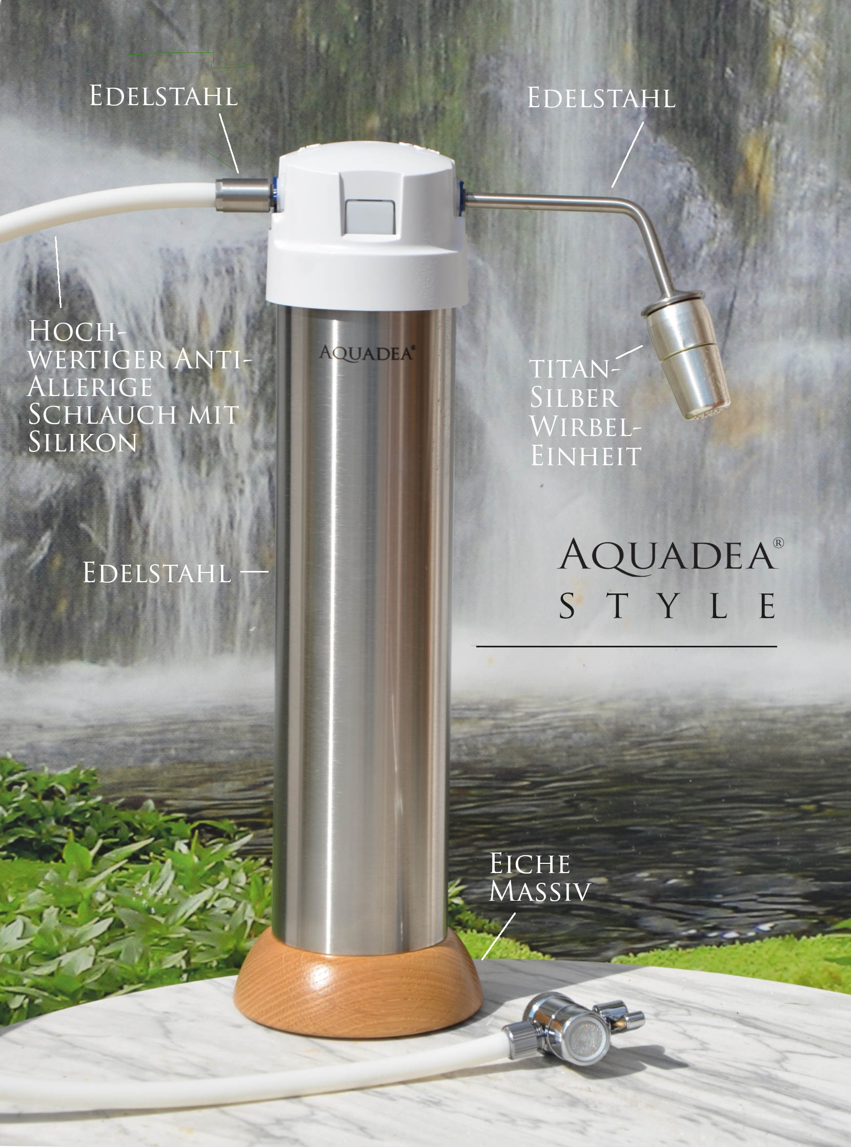 Aquadea Okato Style Eiche Wasserfilter
