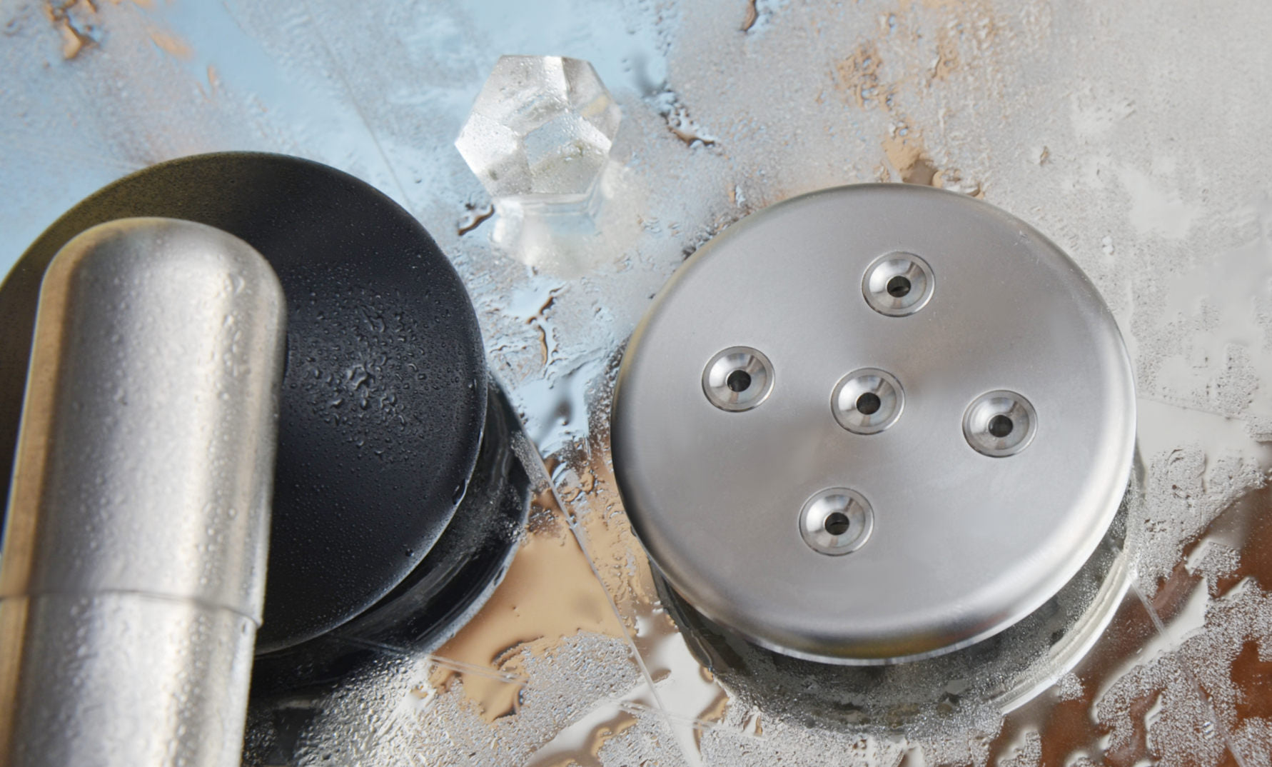 Kristallwirbel® Dusche "Basic Pure" Titan 5 | Bergkristall