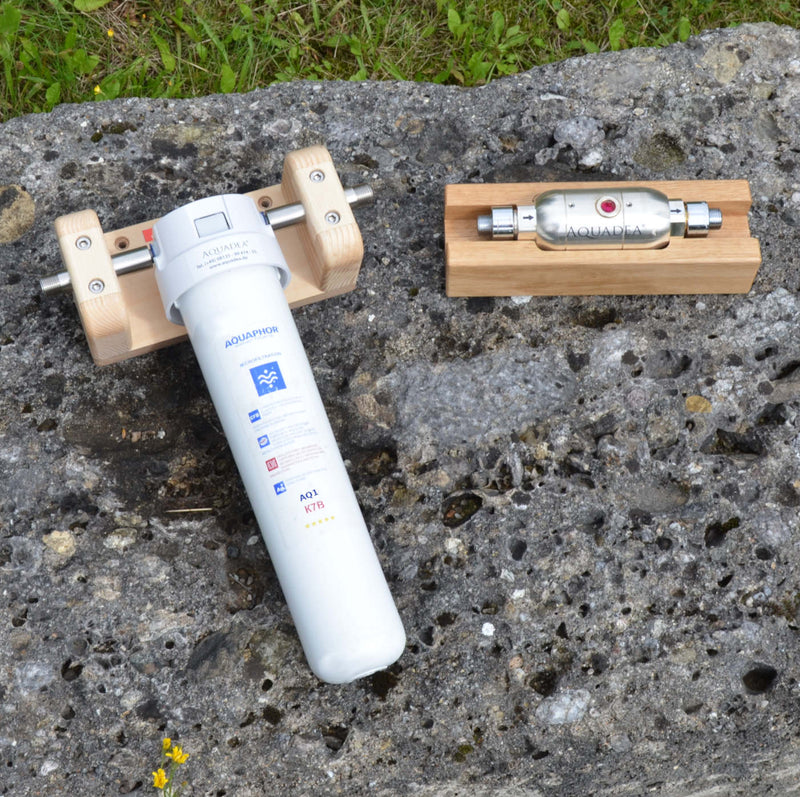 Bestes Trinkwasser. Rein & Lebendig. Untertisch Filter mit Inline Kristallwirbel-Einheit