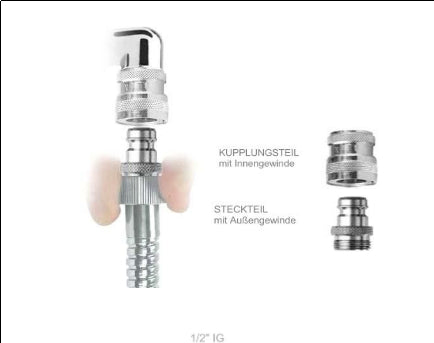 Adapter Nito 1/2" inch connector with coupling IG, plug external thread