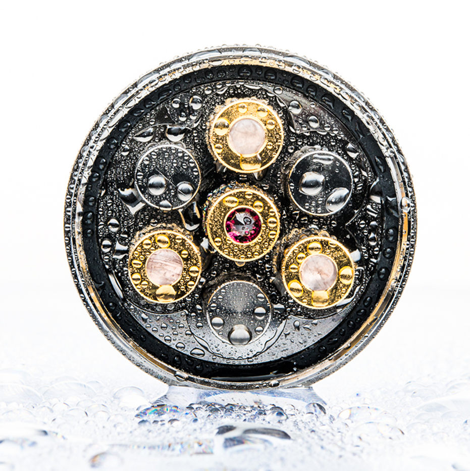 Kristallwirbel® Dusche "Glowing Star" Bronze-Ruthenium | Tatkraft & Leidenschaft | ADV