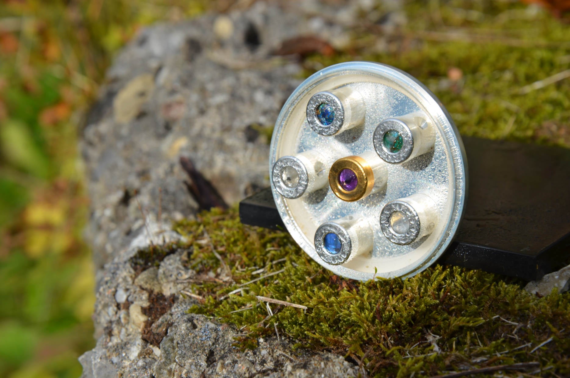 Kristallwirbel® Dusche "Flow" Titan-Silber| Sinnsuche & Erfüllung