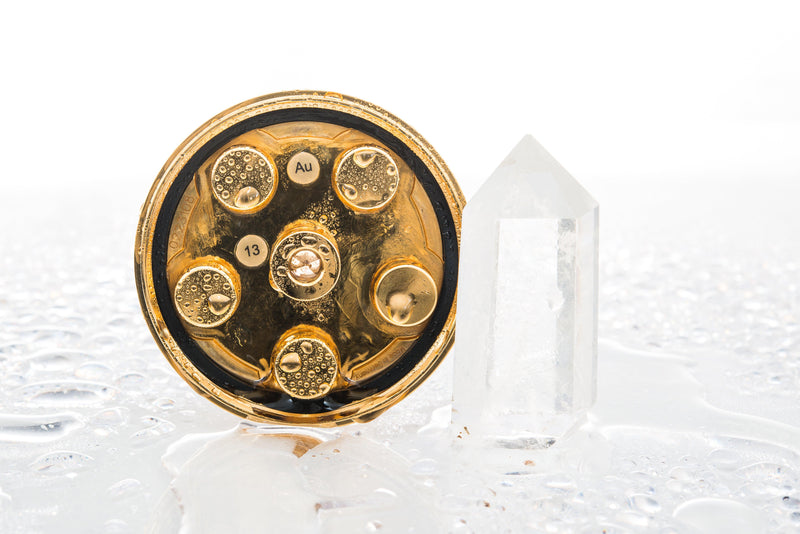 Kristallwirbel®-Kammer Duschkopf LifePower 5 "Sonne" | Gold - AQUADEA GmbH