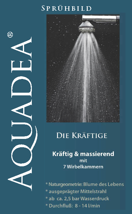 Kristallwirbel Duschkopf „Lebensfreude 7“ - Titan