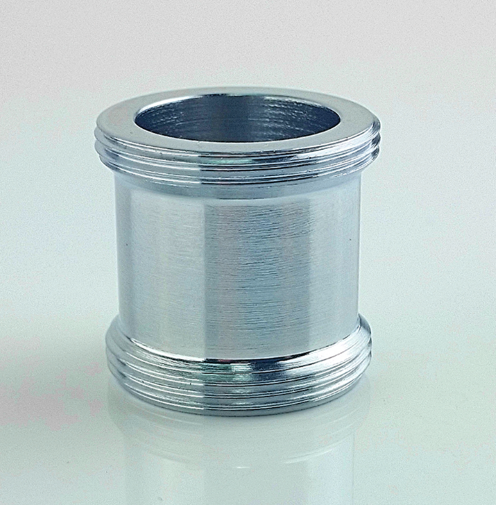 Adapter M22 AG x M22,5 AG lang, chrom, Gewinde-Adapter (Wasserhahn 