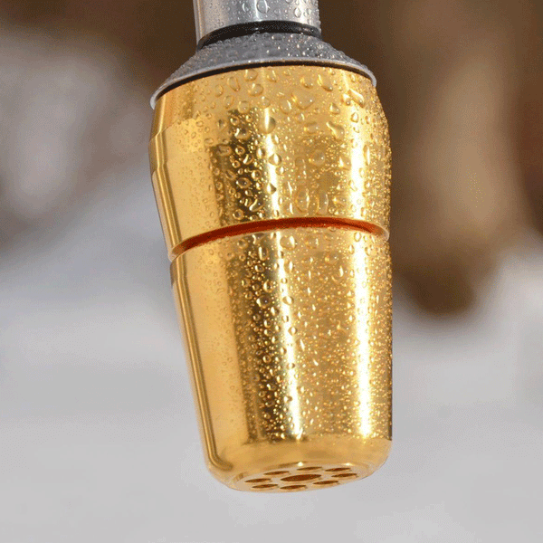Kristallwirbel®-Kammer Wasserverwirbler LifeSource „ToneOne Basic“| Titan-Gold | Basis-Einheit - AQUADEA GmbH