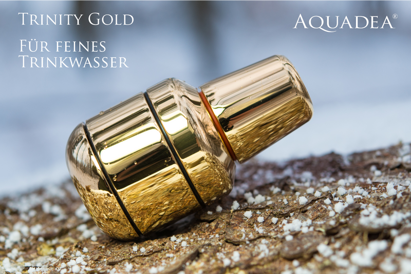 Kristall-Wirbelkammer Wasserverwirbler LifeSource "Trinity" | Gold - AQUADEA GmbH