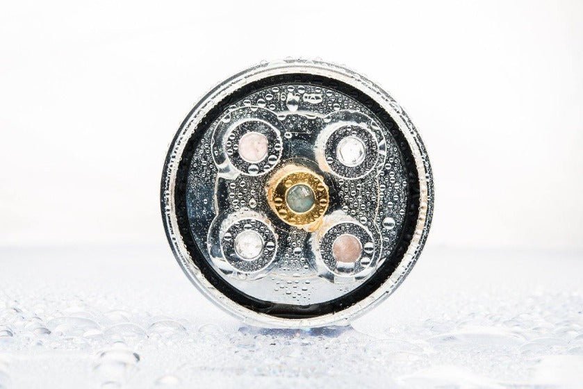 Kristallwirbel®-Kammer Duschkopf LifePower "Silamarine 5" | Silber - AQUADEA GmbH